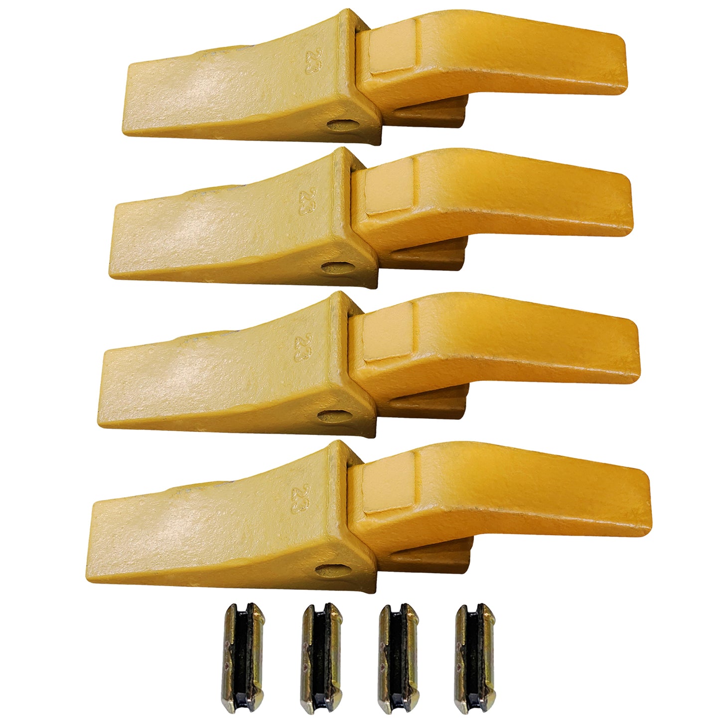 BDI Wear Parts Assembly U43792 Bucket Tooth Adapter + 23 230HX Bucket Teeth with TF23P Flex Pins/Weld on Bucket Teeth Compatible with Hensley Excavators