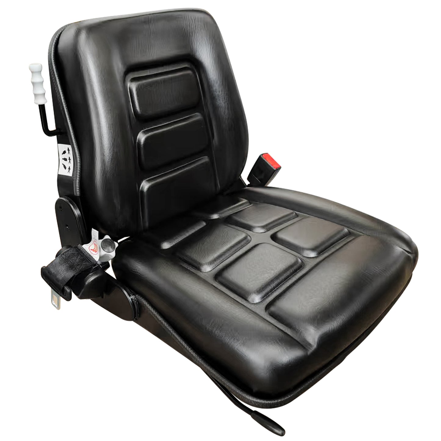 BDI Wear Parts Universal Forklift Seat, Tractor Seat w/Adjustable Angle Back, for Tractor, Mower, Skid Loader, Telehandler, Backhoe, Excavator Dozer