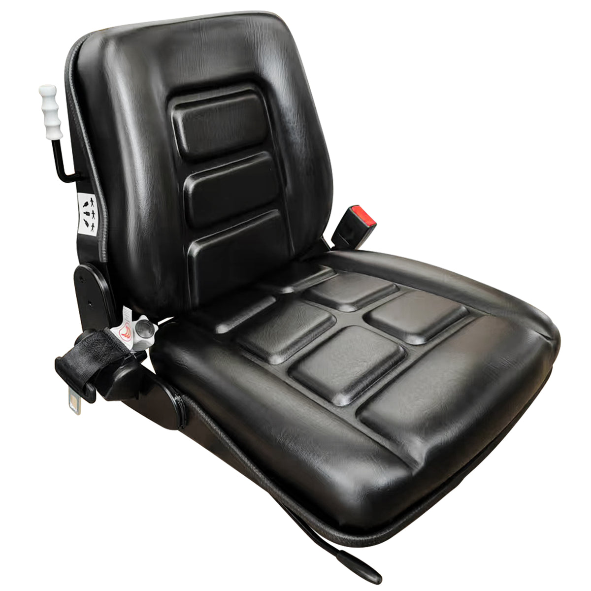 BDI Wear Parts Universal Forklift Seat, Tractor Seat w/Adjustable Angle Back, for Tractor, Mower, Skid Loader, Telehandler, Backhoe, Excavator Dozer