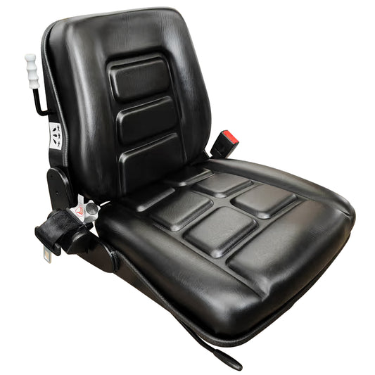 BDI Wear Parts Universal Forklift Seat, Tractor Seat w/Adjustable Angle Back, for Tractor, Mower, Skid Loader, Telehandler, Backhoe, Excavator Dozer