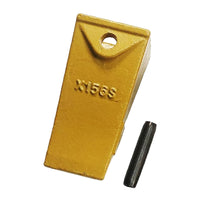 BDI Wear Parts X156S Short Dirt Teeth Hensley Style Bucket Teeth/Tooth with P156 Roll Pin - 1 Pack
