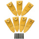 BDI Wear Parts X156T Tiger Hensley Style Bucket Teeth 156 Series Adapters Short Teeth with P156 Roll Pins- 7 Pack