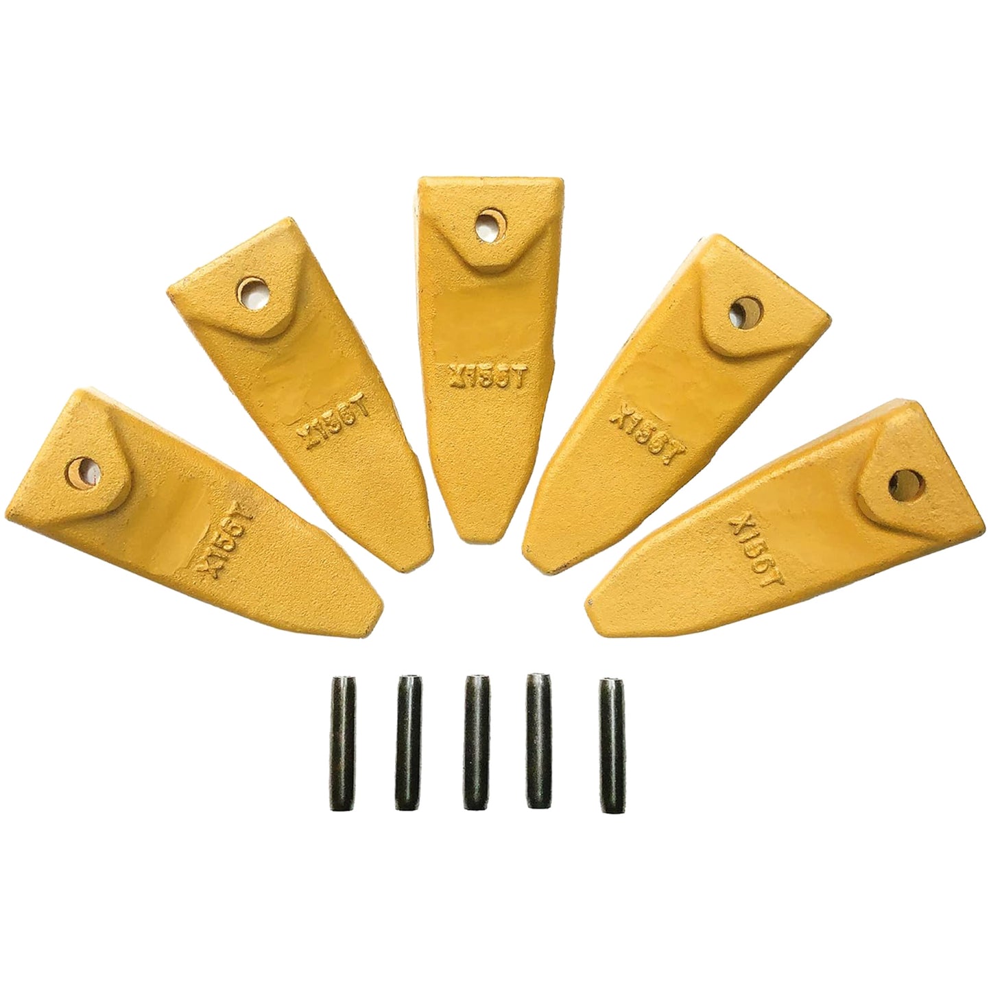 BDI Wear Parts X156T Tiger Hensley Style Bucket Teeth 5 Pack 156 Series Adapters Short Teeth