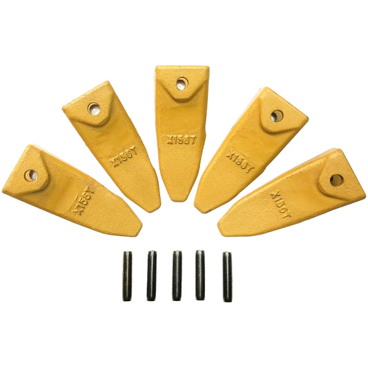 BDI Wear Parts X156T Tiger Hensley Style Bucket Teeth 5 Pack 156 Series Adapters Short Teeth