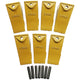 BDI Wear Parts X156S Short Dirt Teeth Hensley Style Bucket Teeth/Tooth with P156 Roll Pins - 7 Pack