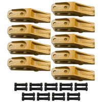 BDI Wear Parts 6684447 Trenching Bucket Teeth, Bobcat Style Skid Steer Backhoe Bolt On Tooth Unitooth - 9 Pack