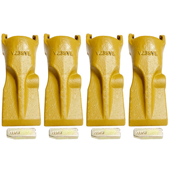 compare product BDI Wear Parts V23SYL Esco Style Dirt Bucket Teeth Digging Tooth with V23PN Pins - 4 Set