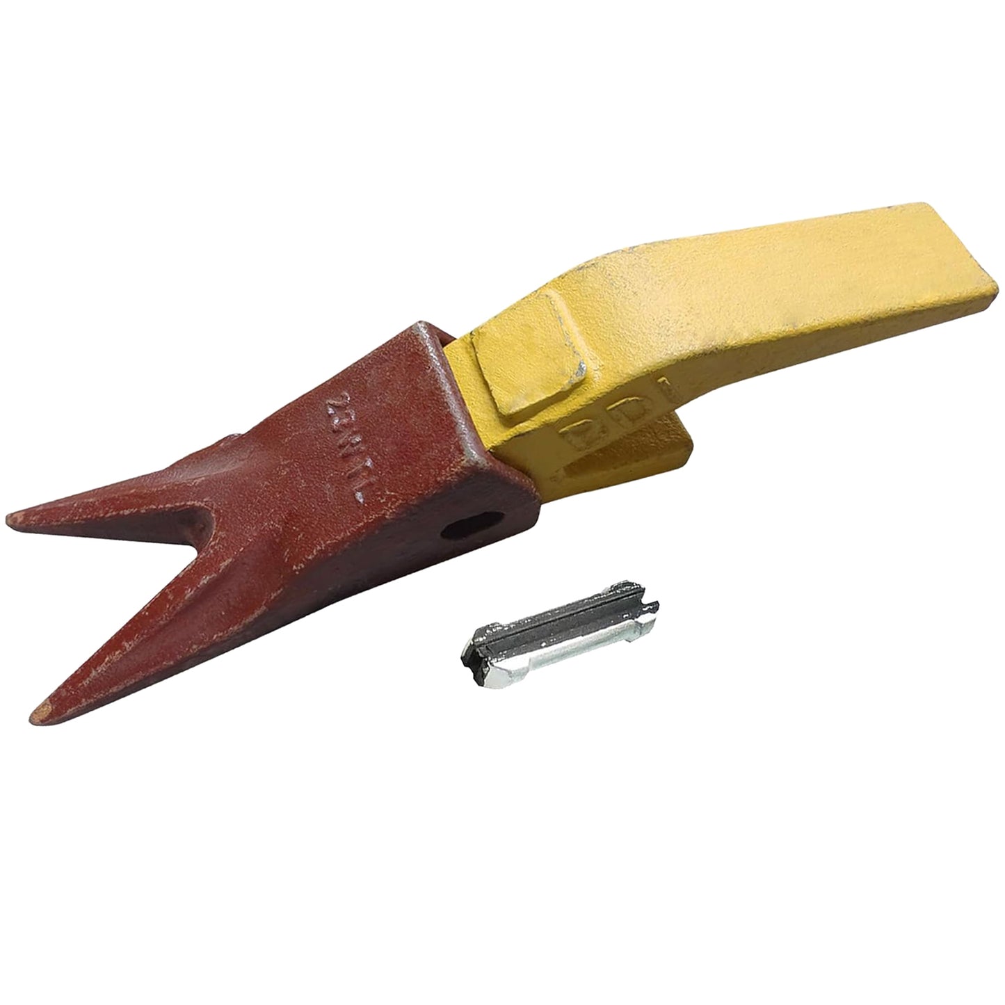 BDI Wear Parts Assembly U43792 Bucket Tooth Adapter +23 23WTL Bucket Teeth with TF23P Flex Pins/Weld on Bucket Teeth Compatible with Hensley Excavator