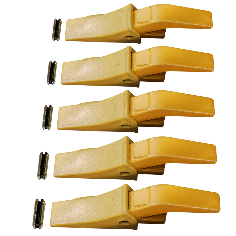 BDI Wear Parts Assembly U43792 Bucket Tooth Adapter + 23 230HX Bucket Teeth with TF23P Flex Pins/Weld on Bucket Teeth Compatible with Hensley Excavators