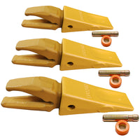 BDI Wear Parts Assembly Adapter 119-3204 Bolt On Shank / 1U3202 Excavator Bucket Teeth/Pin 8E6208 Retainer 8E6209, Caterpillar Bucket Tooth J200 Series - 3 Set