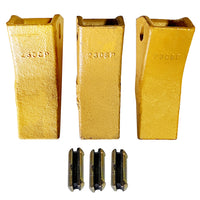 BDI WEAR PARTS 230SP Casting Backhoe Bucket Teeth with TF23P Flex Pin for 23 & 230 Series Skid Steer Loaders and Excavators - 3 Pack