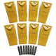 BDI Wear Parts X156S Short Dirt Teeth Hensley Style Bucket Teeth/Tooth with P156 Roll Pins - 8 Pack