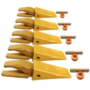 BDI Wear Parts Assembly Adapter 119-3204 Bolt On Shank / 1U3202 Excavator Bucket Teeth/Pin 8E6208 Retainer 8E6209, Caterpillar Bucket Tooth J200 Series - 5 Set