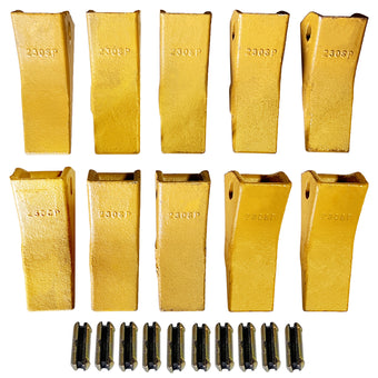compare product BDI WEAR PARTS 230SP Casting Backhoe Bucket Teeth with TF23P Flex Pin for 23 & 230 Series Skid Steer Loaders and Excavators - 10 Pack