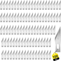100 Pack Exacto Knife Blades, SK5 Steel #11 Blades with Storage Box, Precision Hobby Knife for Carving, Scrapbooking, Modeling, DIY, Art Projects