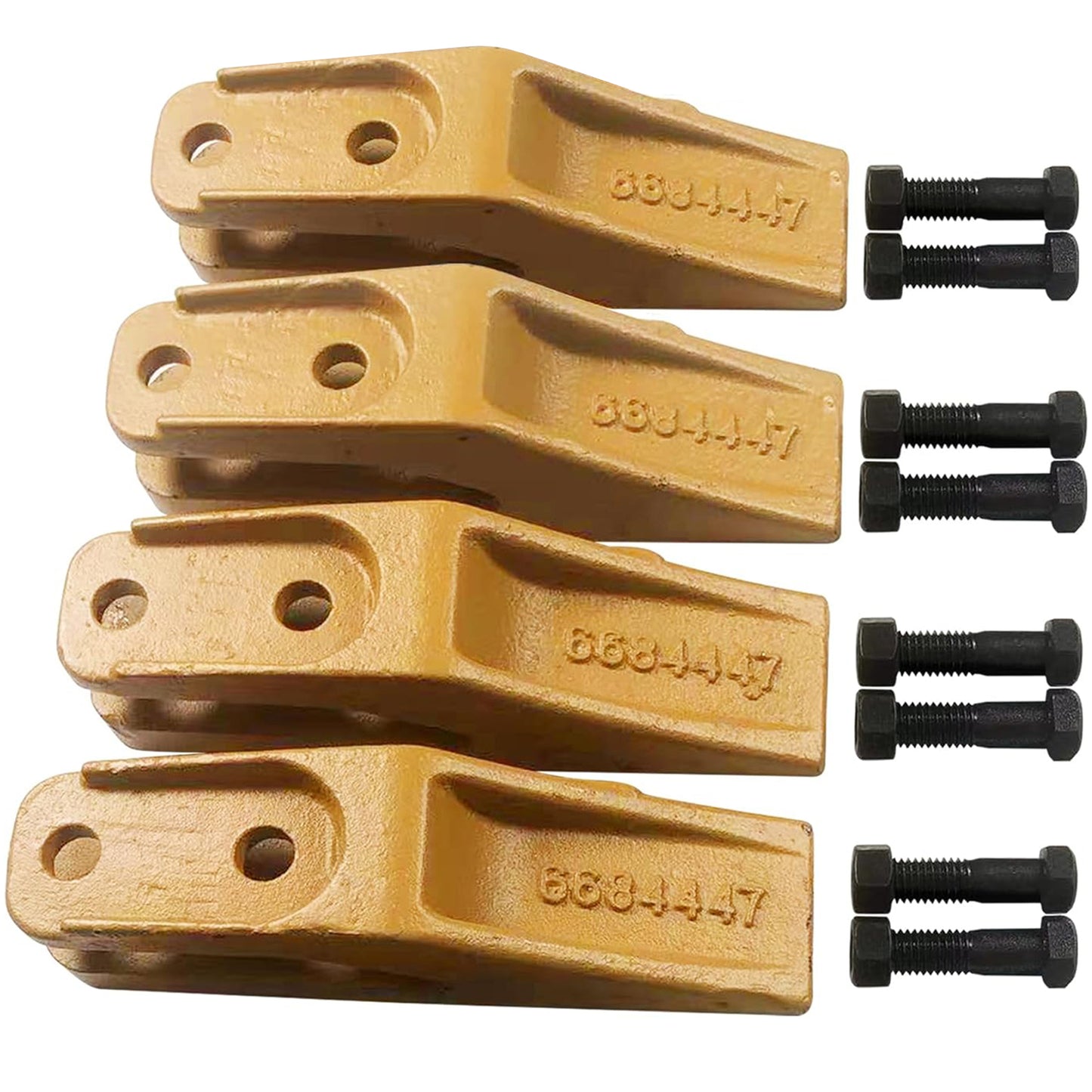 BDI Wear Parts 6684447 Trenching Bucket Teeth, Bobcat Style Skid Steer Backhoe Bolt On Tooth Unitooth - 4 Pack