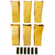 BDI WEAR PARTS 230SP Casting Backhoe Bucket Teeth with TF23P Flex Pin for 23 & 230 Series Skid Steer Loaders and Excavators - 6 Pack