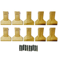 BDI Wear Parts 230F Heavy Flare BDI Tooth Company Bucket Teeth + 23FP Flexpins for Mini Excavator Backhoe Loade - 10 Pack