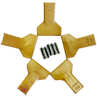 BDI Wear Parts 230F Heavy Flare BDI Tooth Company Bucket Teeth + 23FP Flexpins for Mini Excavator Backhoe Loade - 5 Pack