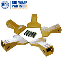 BDI Wear Parts 230F Heavy Flare BDI Tooth Company Bucket Teeth + 23FP Flexpins for Mini Excavator Backhoe Loade - 5 Pack