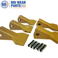 BDI Wear Parts 230F Heavy Flare BDI Tooth Company Bucket Teeth + 23FP Flexpins for Mini Excavator Backhoe Loade - 5 Pack