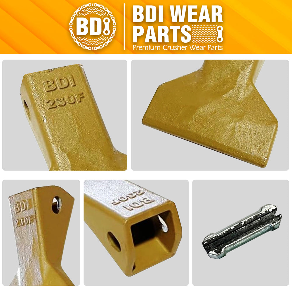 BDI Wear Parts 230F Heavy Flare BDI Tooth Company Bucket Teeth + 23FP Flexpin for Mini Excavator Backhoe Loade - 1 Pack