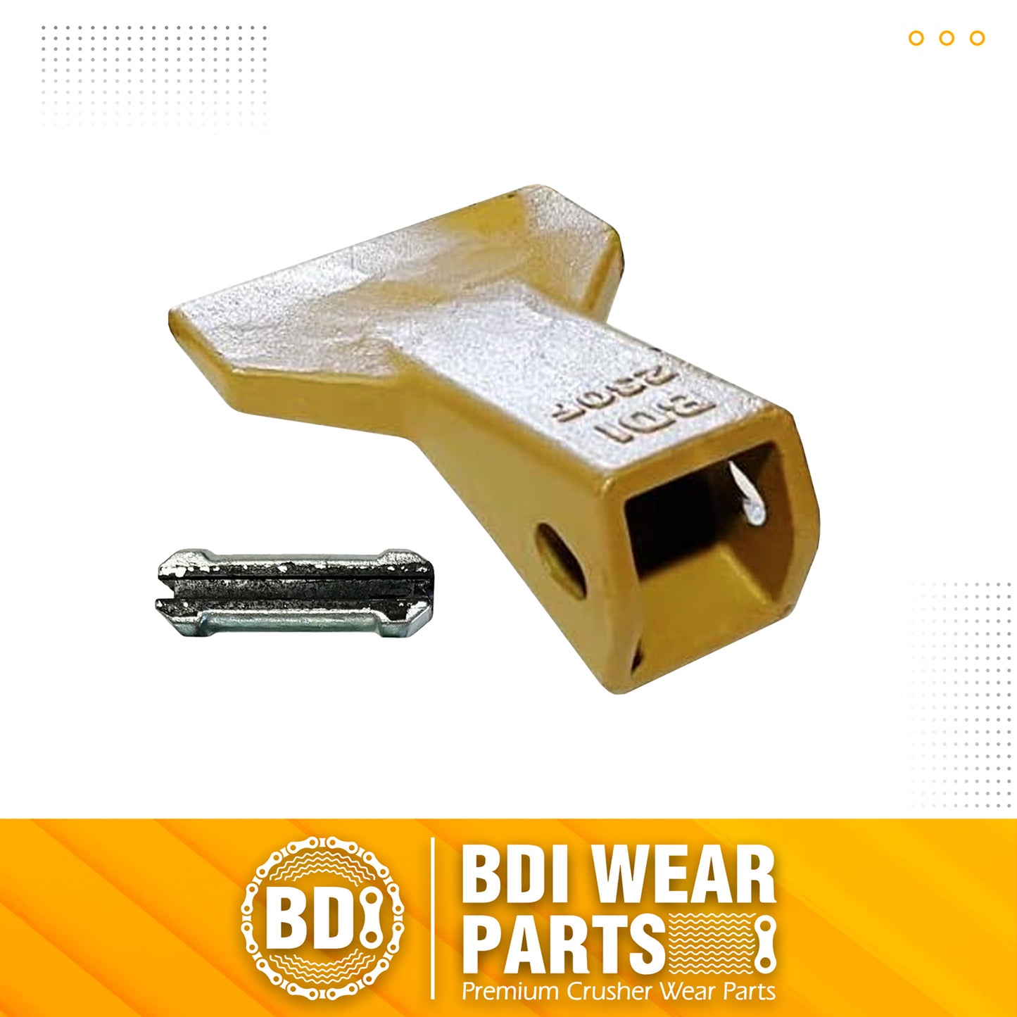 BDI Wear Parts 230F Heavy Flare BDI Tooth Company Bucket Teeth + 23FP Flexpin for Mini Excavator Backhoe Loade - 1 Pack