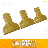 BDI Wear Parts 230F Heavy Flare BDI Tooth Company Bucket Teeth + 23FP Flexpins for Mini Excavator Backhoe Loade - 3 Pack