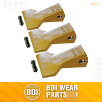 BDI Wear Parts 230F Heavy Flare BDI Tooth Company Bucket Teeth + 23FP Flexpins for Mini Excavator Backhoe Loade - 3 Pack