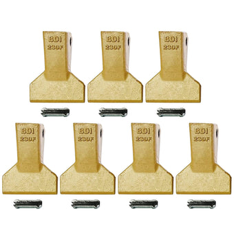 compare product BDI Wear Parts 230F Heavy Flare BDI Tooth Company Bucket Teeth + 23FP Flexpins for Mini Excavator Backhoe Loade - 7 Pack