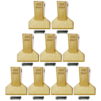 compare product BDI Wear Parts 230F Heavy Flare BDI Tooth Company Bucket Teeth + 23FP Flexpins for Mini Excavator Backhoe Loade - 9 Pack