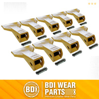 BDI Wear Parts 230F Heavy Flare BDI Tooth Company Bucket Teeth + 23FP Flexpins for Mini Excavator Backhoe Loade - 9 Pack