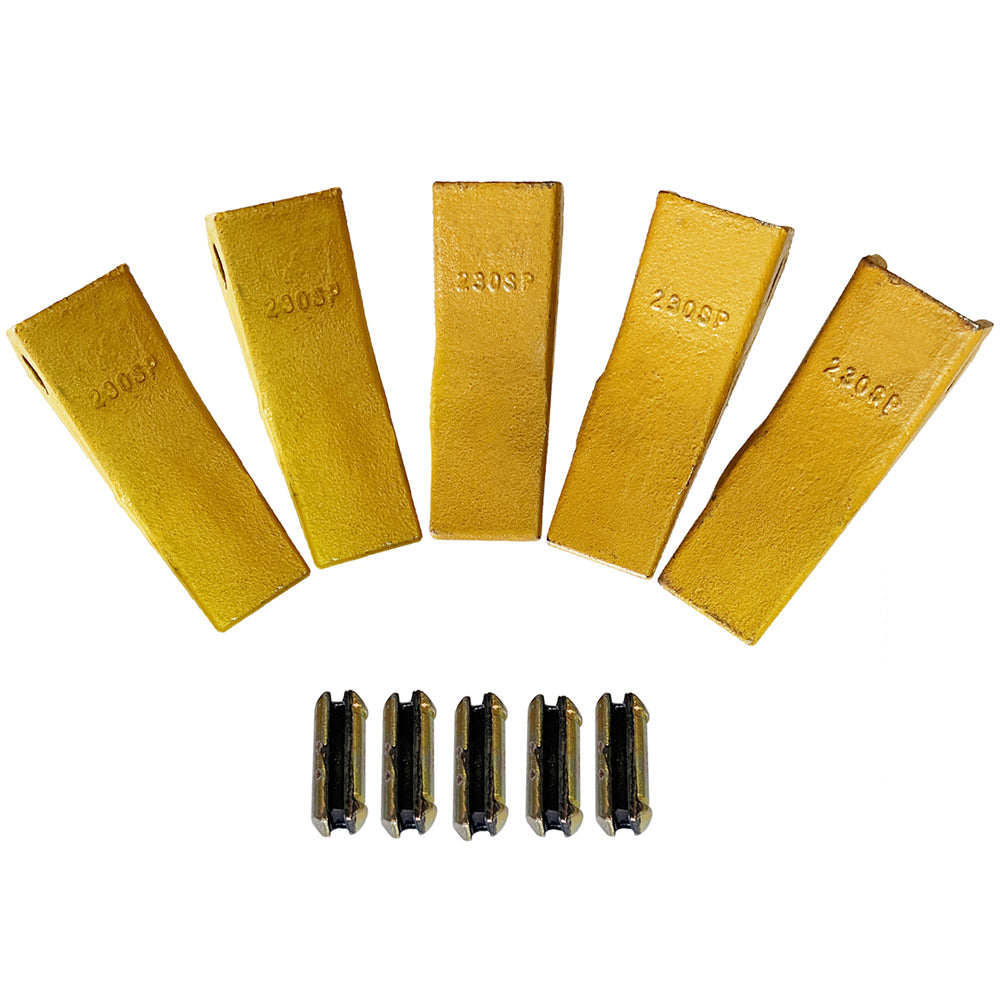 BDI WEAR PARTS 230SP Casting Backhoe Bucket Teeth with TF23P Flex Pin for 23 & 230 Series Skid Steer Loaders and Excavators - 5 Pack