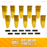 BDI Wear Parts 230ST Bucket Teeth 23 230 Series with TF23P Flex Pins for Mini Excavator - 10 Pack