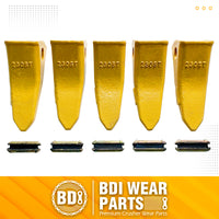BDI Wear Parts 230ST Bucket Teeth 23 230 Series with TF23P Flex Pins for Mini Excavator - 5 Pack