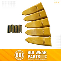 BDI Wear Parts 230ST Bucket Teeth 23 230 Series with TF23P Flex Pins for Mini Excavator - 5 Pack