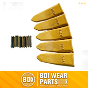 BDI Wear Parts 230ST Bucket Teeth 23 230 Series with TF23P Flex Pins for Mini Excavator - 5 Pack