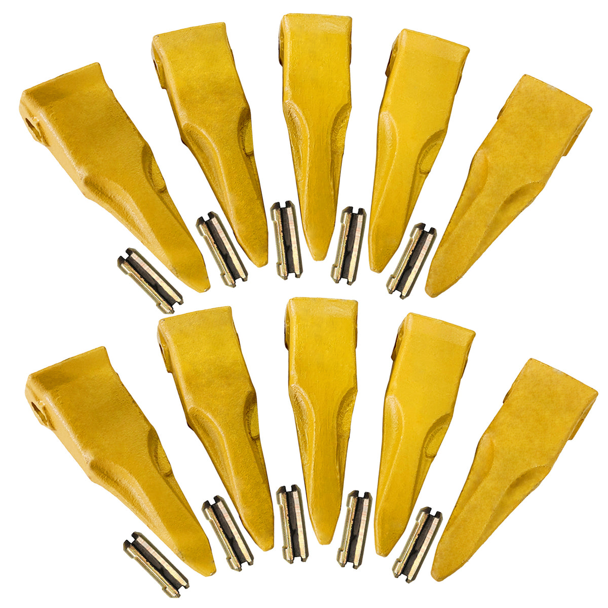 BDI Wear Parts 23 230 Series 230T Bucket Teeth Replacement Teeth for Bobcat Bucket Tooth with 23p Flex Pin for Hensley Excavator - 10 Pack