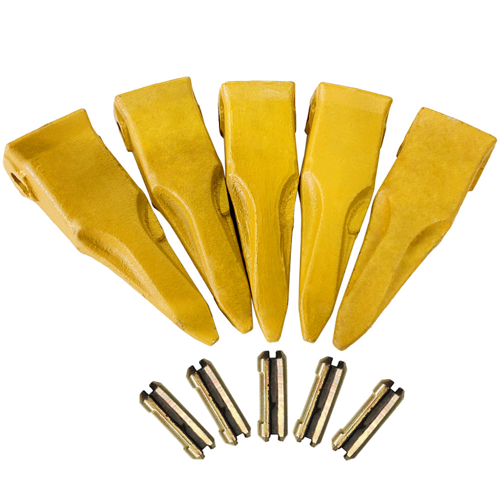 BDI Wear Parts Claw Twin Bucket Teeth 230T Bucket Teeth with 23FP Flexpins 5 Pack BDI Tooth 230 Series Teeth
