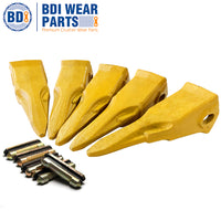 BDI Wear Parts Claw Twin Bucket Teeth 230T Bucket Teeth with 23FP Flexpins 5 Pack BDI Tooth 230 Series Teeth