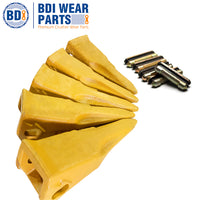 BDI Wear Parts Claw Twin Bucket Teeth 230T Bucket Teeth with 23FP Flexpins 5 Pack BDI Tooth 230 Series Teeth