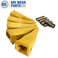 BDI Wear Parts Claw Twin Bucket Teeth 230T Bucket Teeth with 23FP Flexpins 5 Pack BDI Tooth 230 Series Teeth