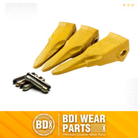 BDI Wear Parts Claw Twin Bucket Teeth 230T Bucket Teeth with 23FP Flexpin Forged BDI Tooth 230 Series Teeth - 3 Pack
