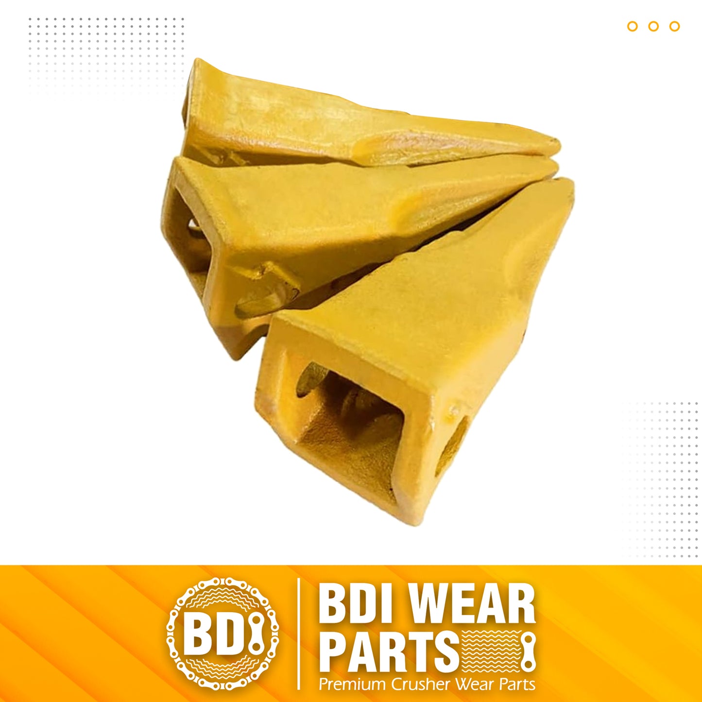 BDI Wear Parts Claw Twin Bucket Teeth 230T Bucket Teeth with 23FP Flexpin Forged BDI Tooth 230 Series Teeth - 3 Pack