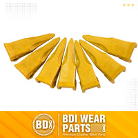 BDI Wear Parts Claw Twin Bucket Teeth 230T Bucket Teeth with 23FP Flexpin Forged BDI Tooth 230 Series Teeth - 7 Pack