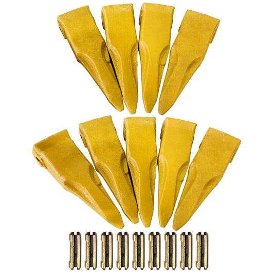 BDI Wear Parts Claw Twin Bucket Teeth 230T Bucket Teeth with 23FP Flexpin Forged BDI Tooth 230 Series Teeth - 9 Pack