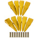 BDI Wear Parts Claw Twin Bucket Teeth 230T Bucket Teeth with 23FP Flexpin Forged BDI Tooth 230 Series Teeth - 9 Pack
