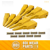 BDI Wear Parts Claw Twin Bucket Teeth 230T Bucket Teeth with 23FP Flexpin Forged BDI Tooth 230 Series Teeth - 9 Pack