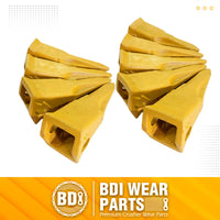 BDI Wear Parts Claw Twin Bucket Teeth 230T Bucket Teeth with 23FP Flexpin Forged BDI Tooth 230 Series Teeth - 9 Pack