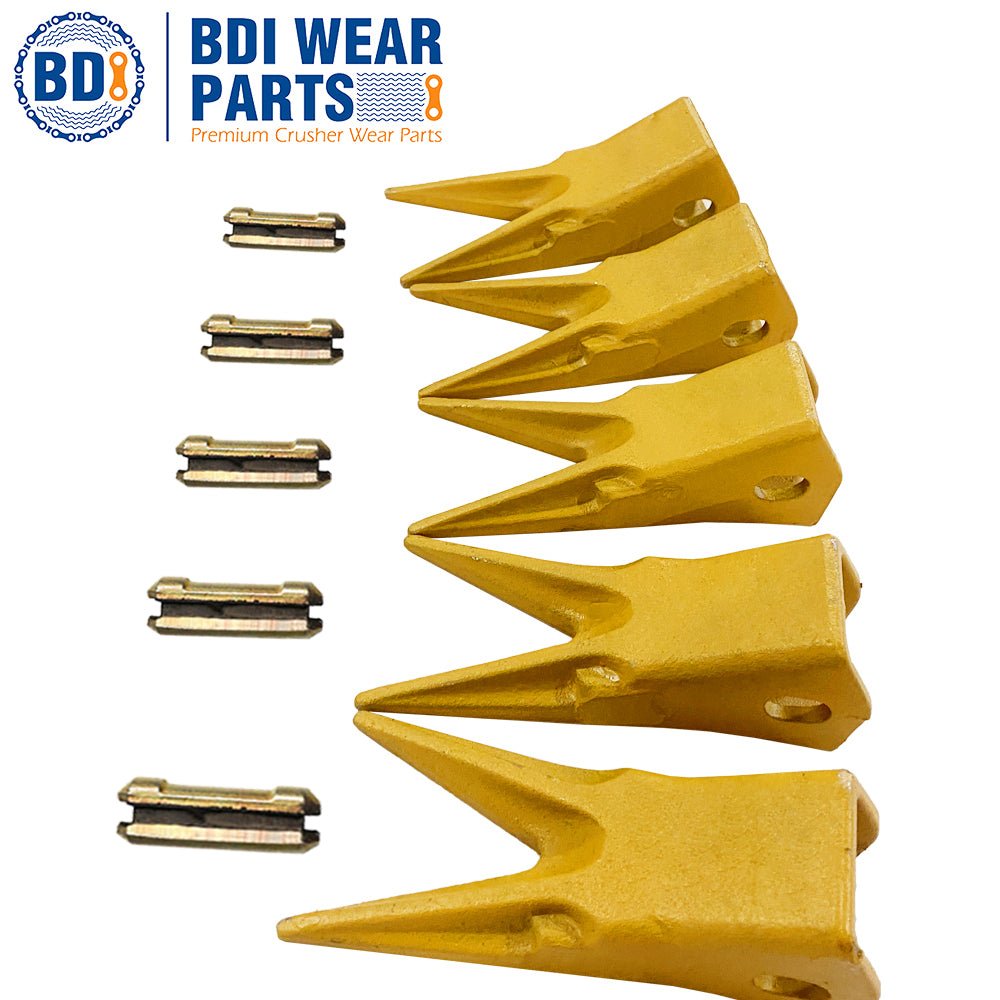 BDI Wear Parts 230WT Twin Tiger Bucket Teeth Replacement Bucket Digging Teeth/Bucket Tooth & 23FP Flex Pins - 5 Pack